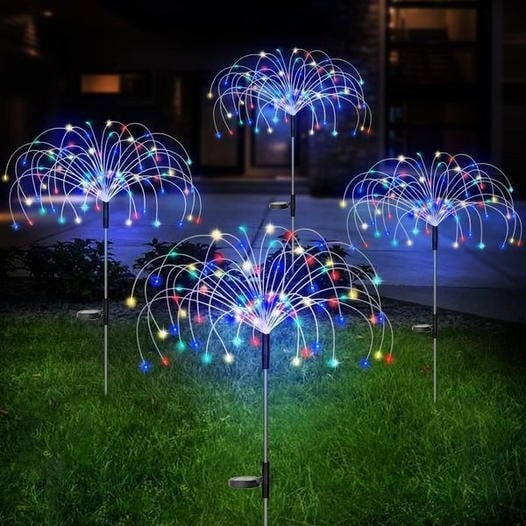 50%OFF Sale Ends In Today - Waterproof  Solar Garden Fireworks Lamp