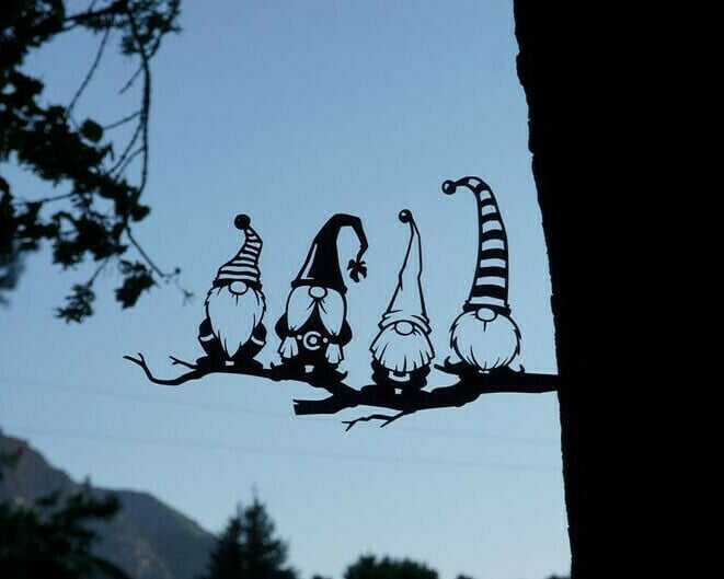 Steel Branch Gnomes Decoration