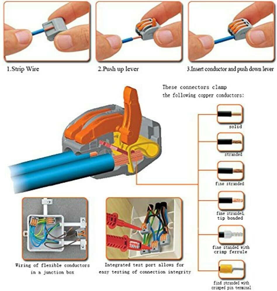 Push-In Terminal Block Wire Connector