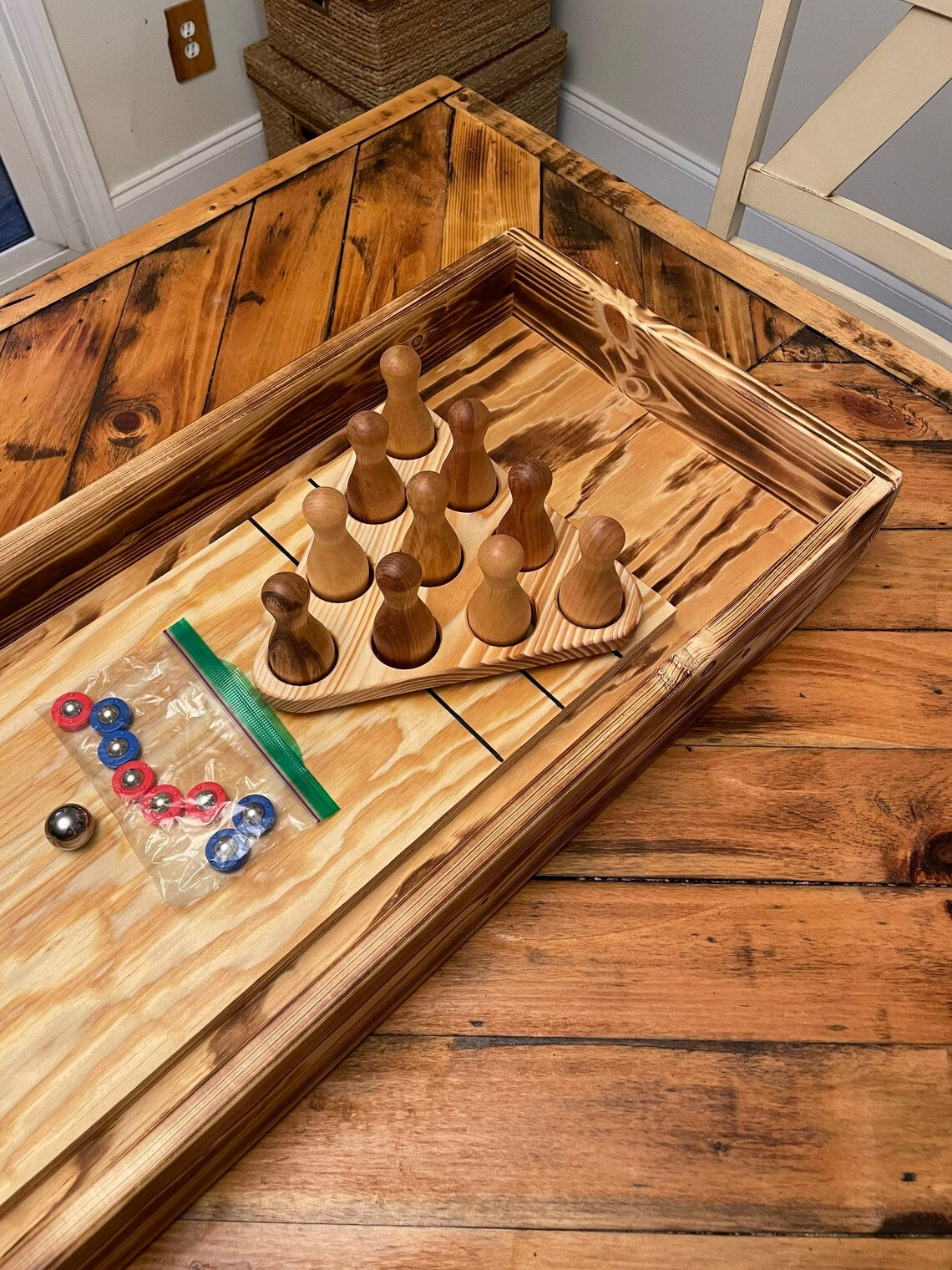 4 Foot Bowling / Shuffle Board Game, Game Room Game, Man Cave Game, Bowling, Shuffle Board