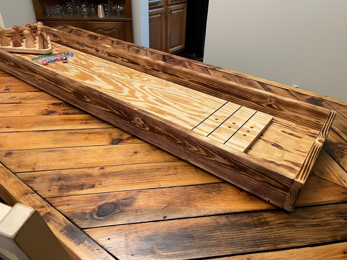 4 Foot Bowling / Shuffle Board Game, Game Room Game, Man Cave Game, Bowling, Shuffle Board